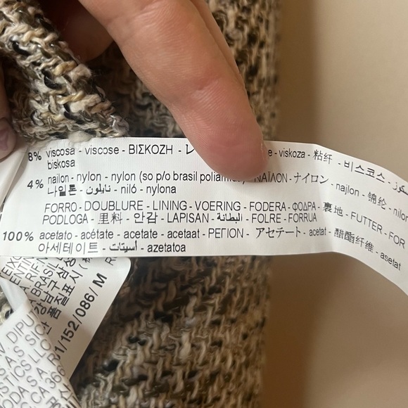 ZARA Double Breasted Preppy Plaid Tweed Classic Blazer - Picture 8 of 8